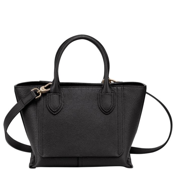 Black Longchamp Mailbox S Women's Top-handle Bags | US-8301HYM