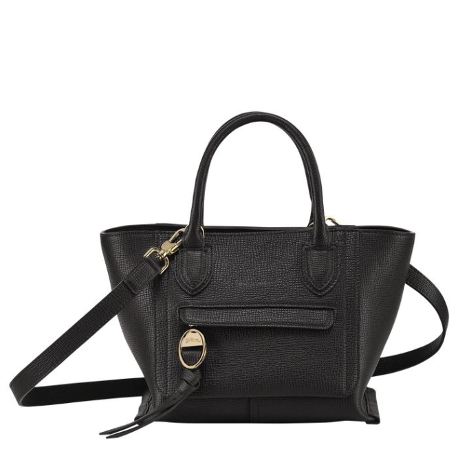 Black Longchamp Mailbox S Women\'s Top-handle Bags | US-8301HYM