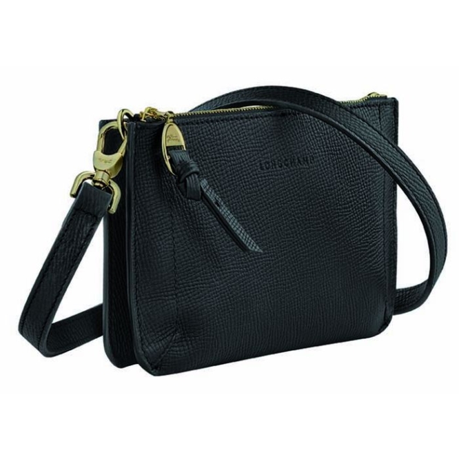 Black Longchamp Mailbox Women's Wallets On Chain | US-3416KTX