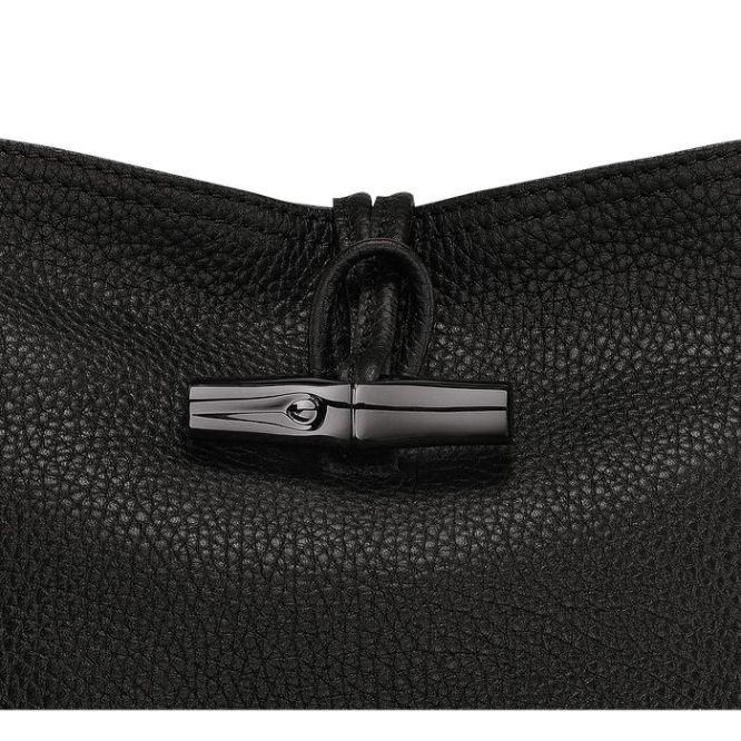 Black Longchamp Roseau Essential S Women's Top-handle Bags | US-7264KFQ