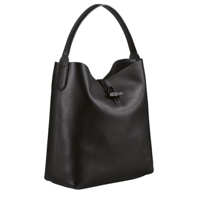 Black Longchamp Roseau Essential Women's Shoulder Bags | US-0714CAK