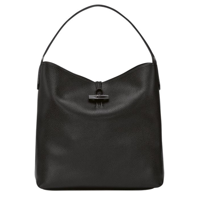 Black Longchamp Roseau Essential Women\'s Shoulder Bags | US-0714CAK