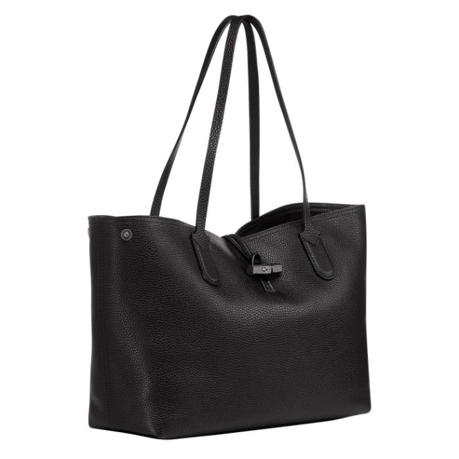 Black Longchamp Roseau Essential Women's Shoulder Bags | US-0824GDT