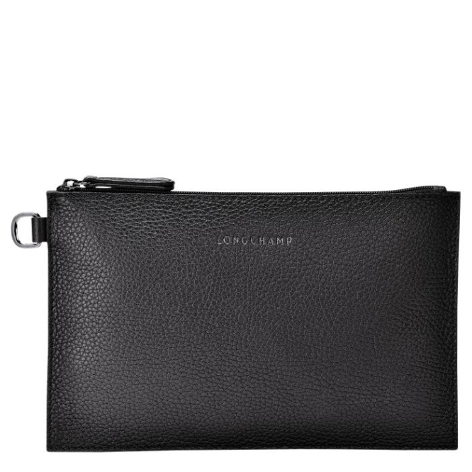 Black Longchamp Roseau Essential Women\'s Pouches & Cases | US-4280UAY