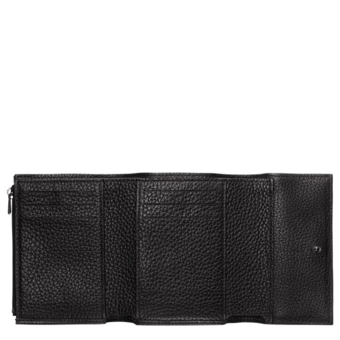 Black Longchamp Roseau Essential Women's Wallets | US-8402MZC