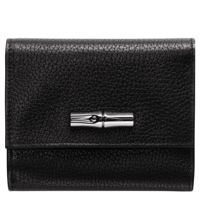 Black Longchamp Roseau Essential Women\'s Wallets | US-8402MZC