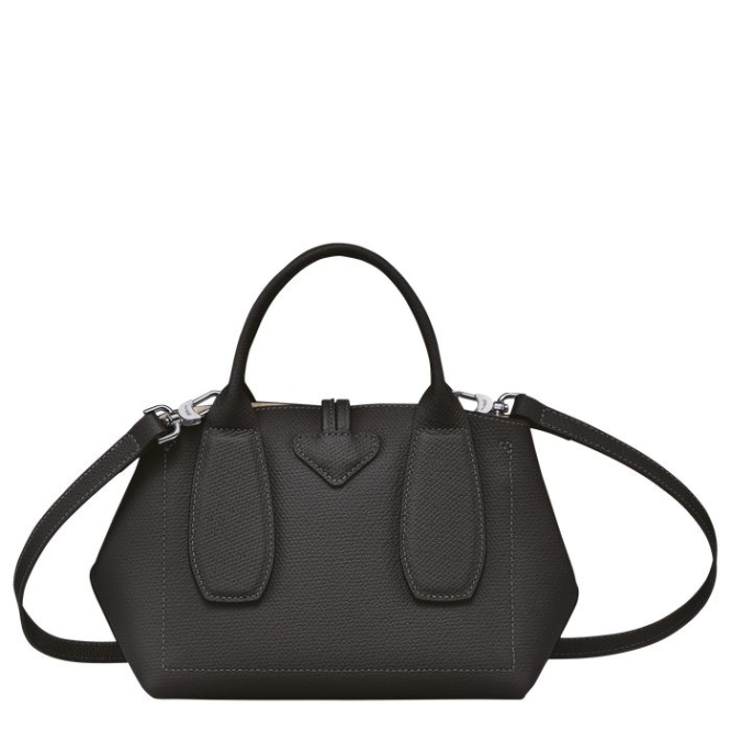 Black Longchamp Roseau S Women's Top-handle Bags | US-6789HJZ