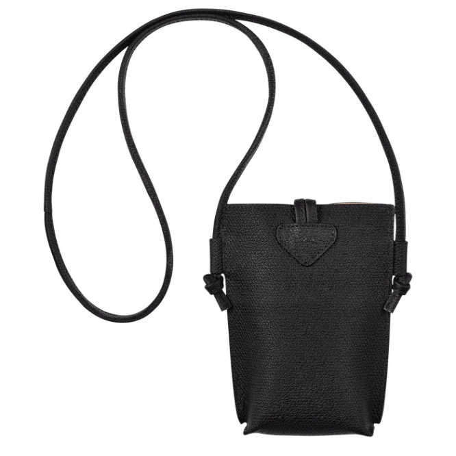 Black Longchamp Roseau Women's Phone Cases | US-4865VXF