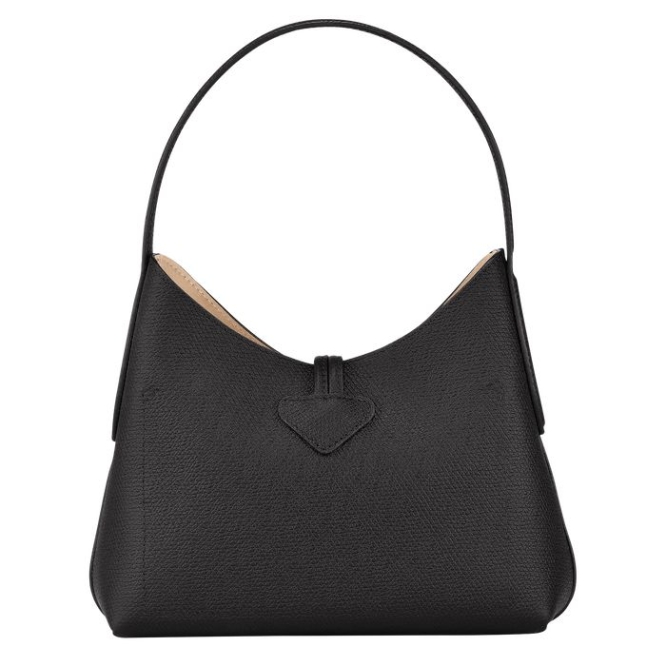 Black Longchamp Roseau XS Women's Shoulder Bags | US-3462WZY