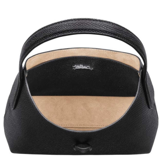 Black Longchamp Roseau XS Women's Shoulder Bags | US-3462WZY