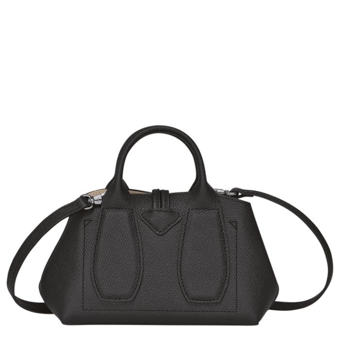 Black Longchamp Roseau XS Women's Top-handle Bags | US-0658SXE