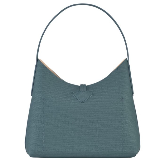 Blue Longchamp Roseau M Women's Shoulder Bags | US-7865SWN