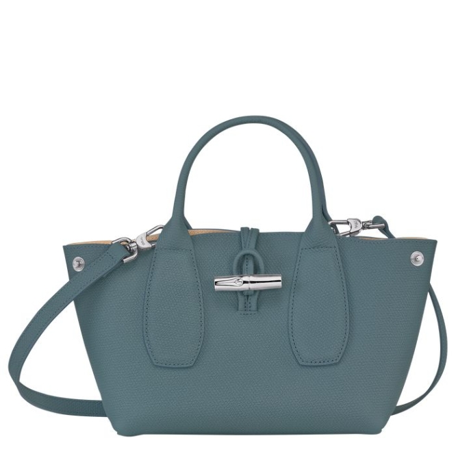 Blue Longchamp Roseau S Women's Top-handle Bags | US-1430OCQ