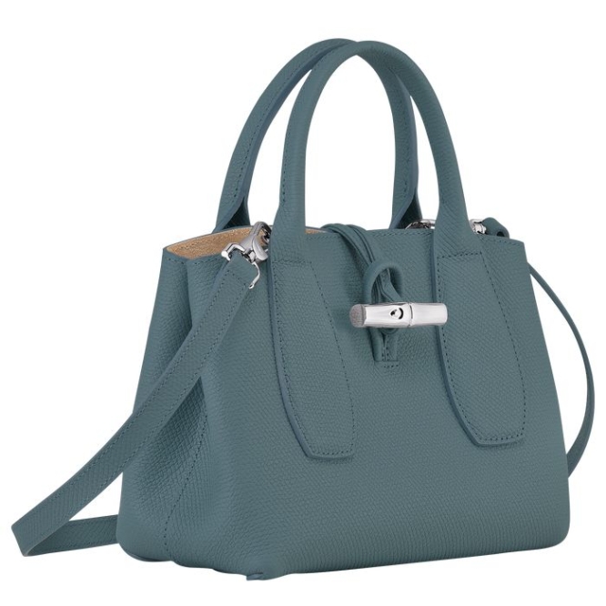 Blue Longchamp Roseau S Women's Top-handle Bags | US-1430OCQ