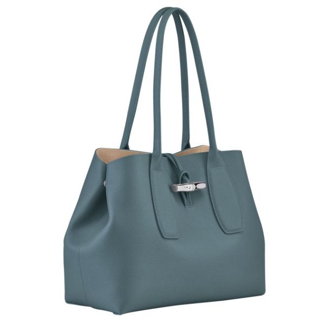 Blue Longchamp Roseau Women's Shoulder Bags | US-6245LZP