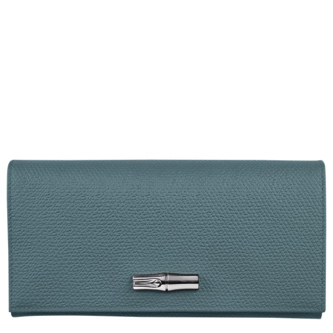 Blue Longchamp Roseau Women\'s Wallets | US-4985RDX