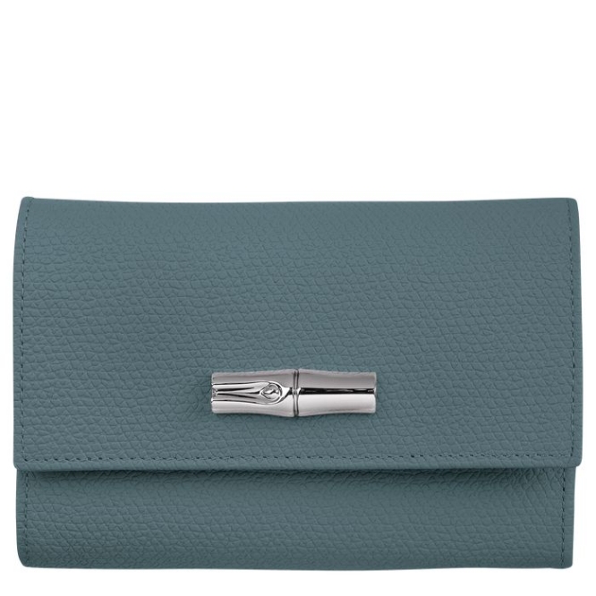 Blue Longchamp Roseau Women\'s Wallets | US-6781LTG