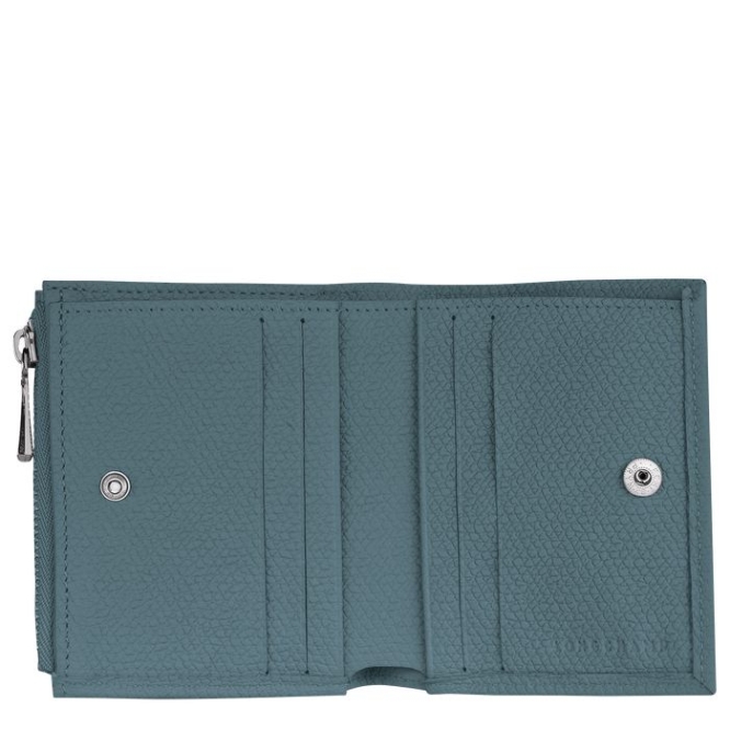 Blue Longchamp Roseau Women's Wallets | US-7328NWS