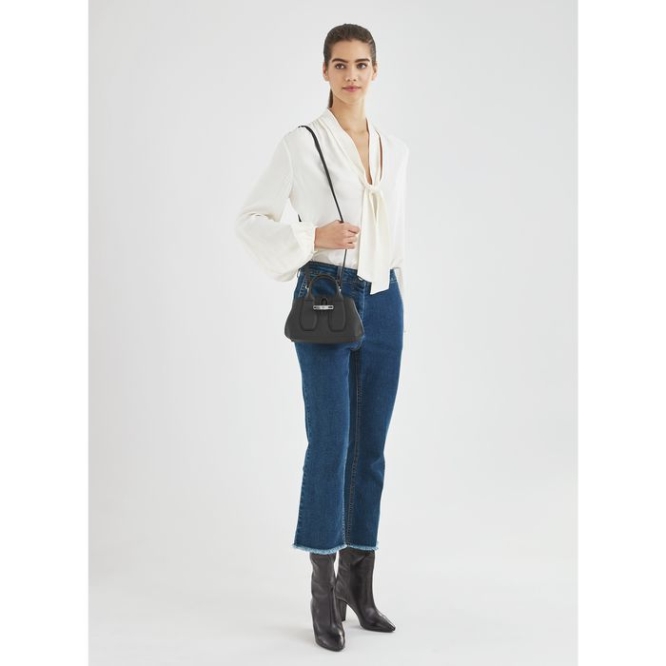 Blue Longchamp Roseau XS Women's Top-handle Bags | US-3056VGP