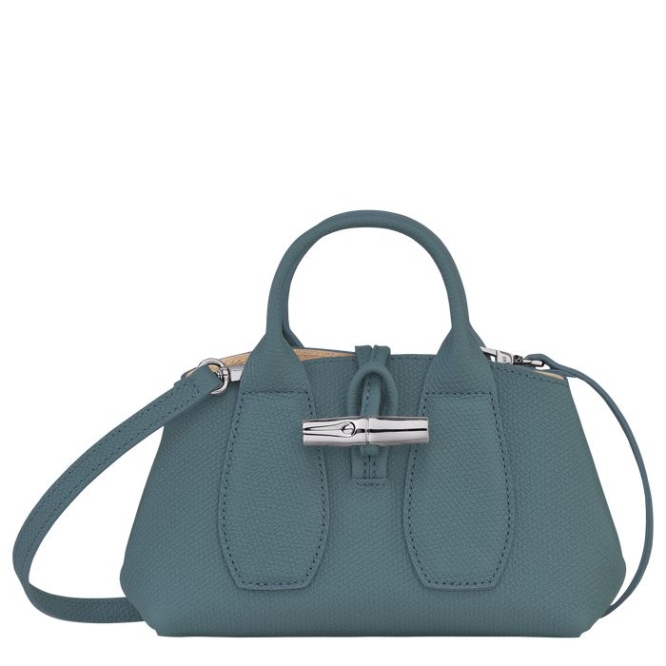 Blue Longchamp Roseau XS Women\'s Top-handle Bags | US-3056VGP