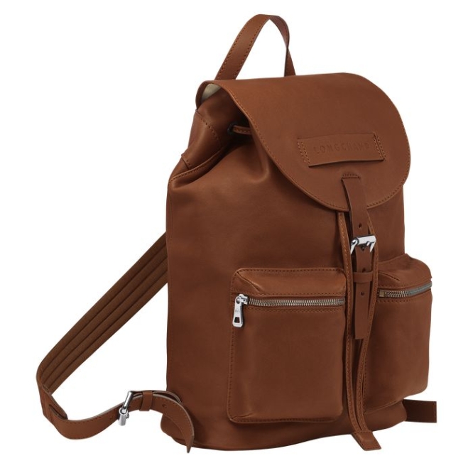 Brown Longchamp 3D M Men's Backpacks | US-9037BCK