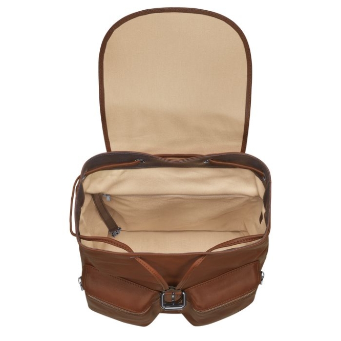 Brown Longchamp 3D M Men's Backpacks | US-9037BCK