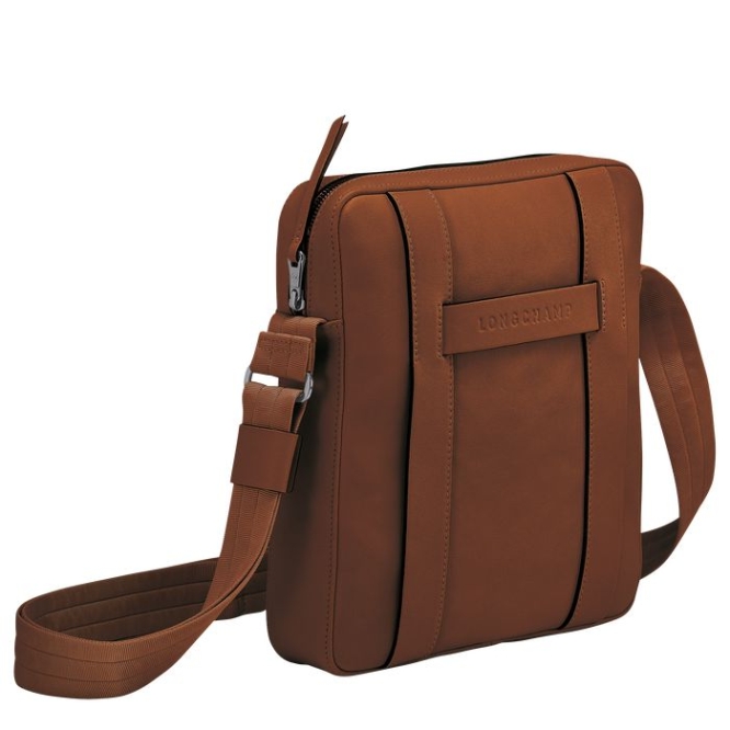 Brown Longchamp 3D M Men's Crossbody Bags | US-5267SUG