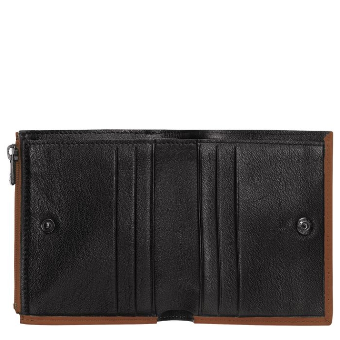 Brown Longchamp 3D Men's Wallets | US-0371JNV