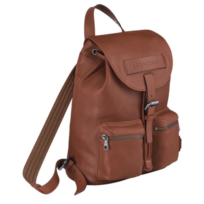 Brown Longchamp 3D S Men's Backpacks | US-0382KLA