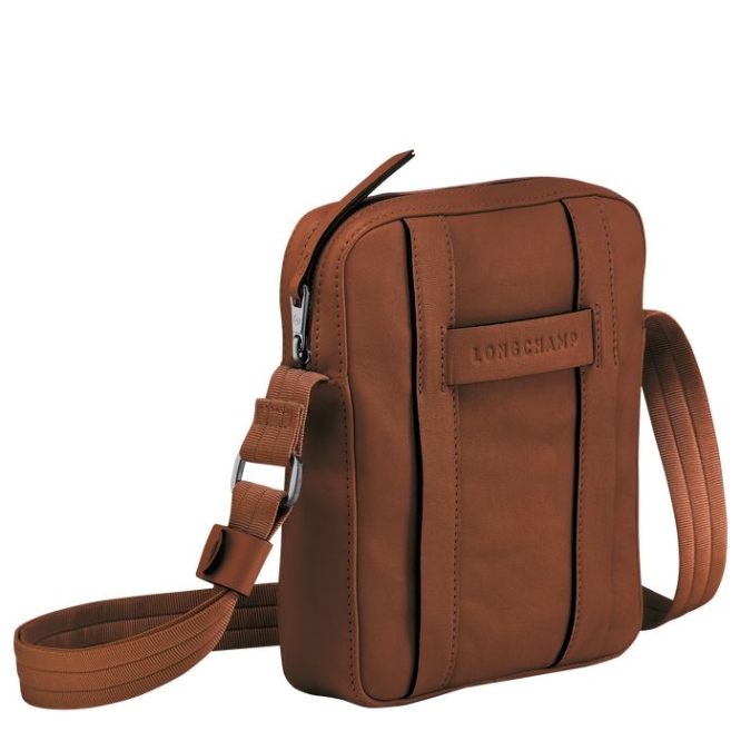 Brown Longchamp 3D S Men's Crossbody Bags | US-4189ZMX