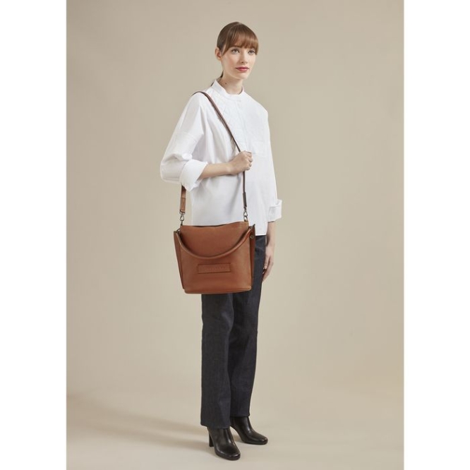 Brown Longchamp 3D Women's Crossbody Bags | US-5672BLX