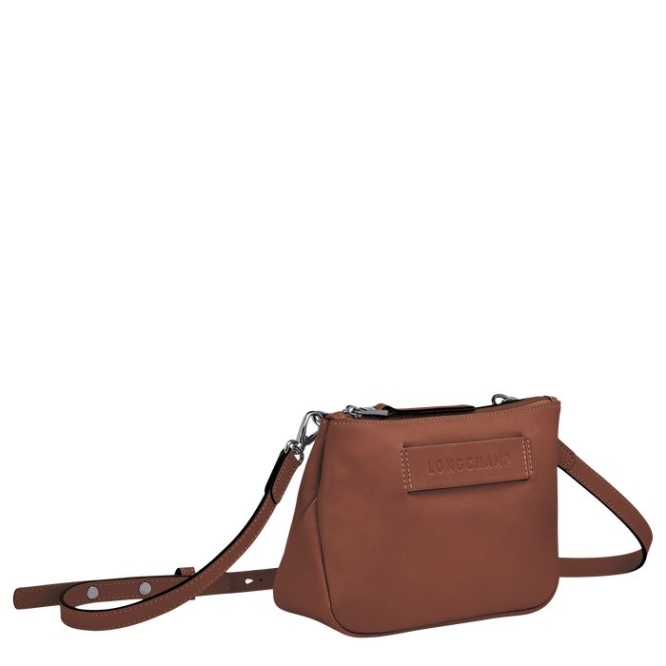 Brown Longchamp 3D Women's Crossbody Bags | US-9541SZQ