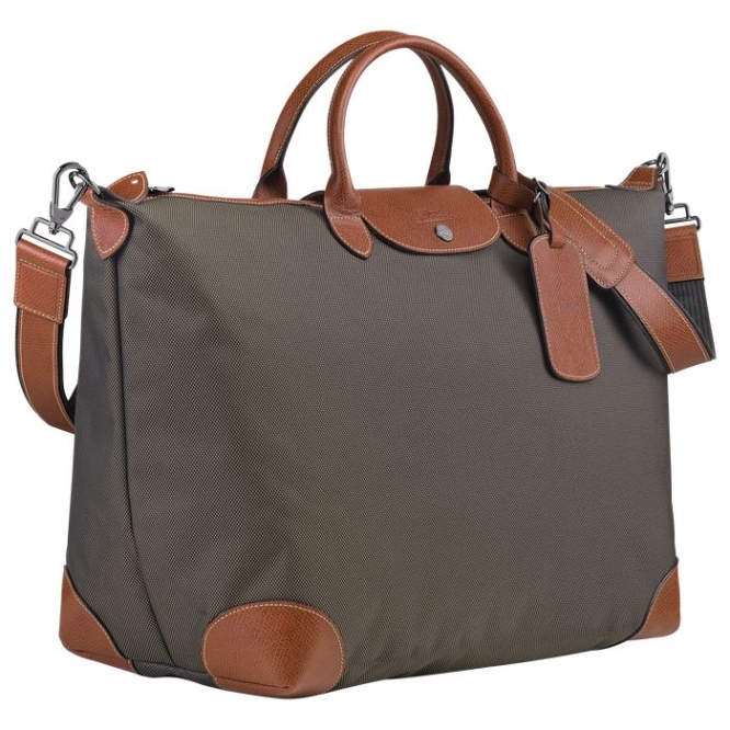 Brown Longchamp Boxford L Men's Travel Bags | US-8619YTF