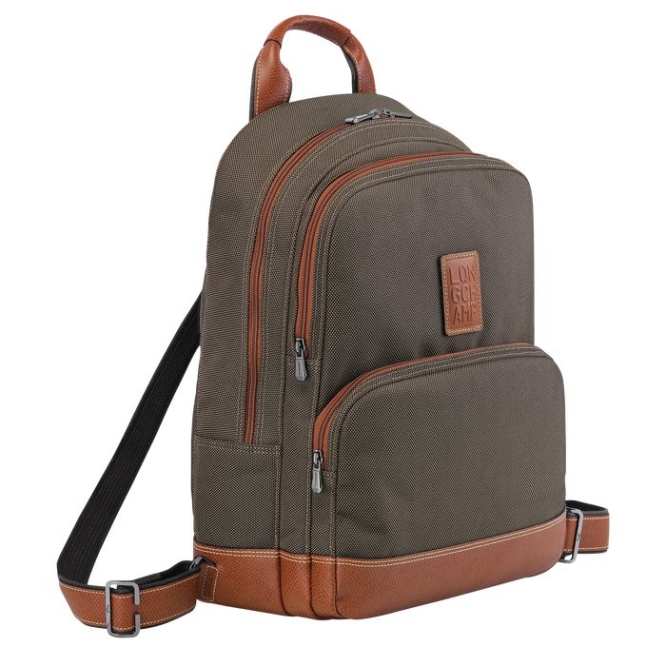 Brown Longchamp Boxford Men's Backpacks | US-4107YZD