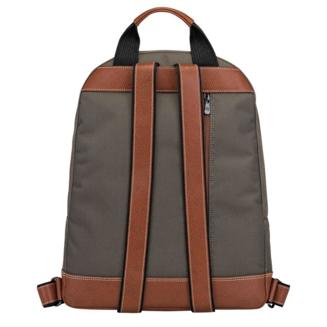 Brown Longchamp Boxford Men's Backpacks | US-4107YZD