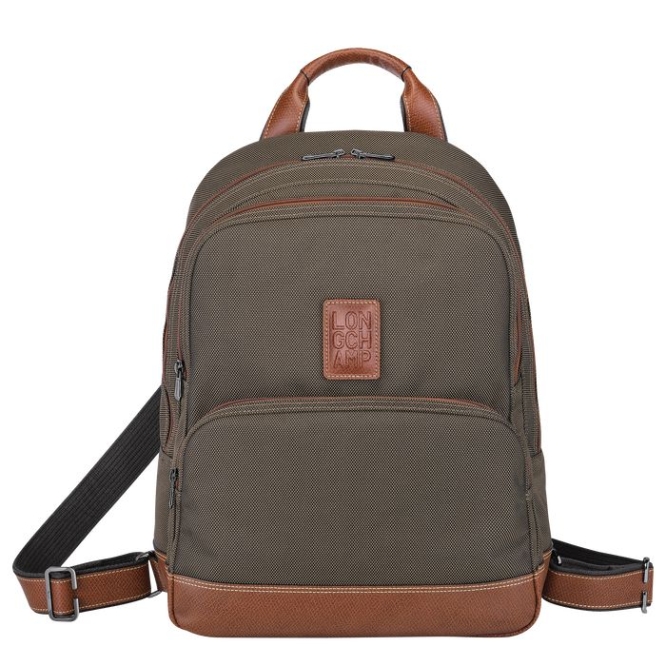 Brown Longchamp Boxford Men\'s Backpacks | US-4107YZD