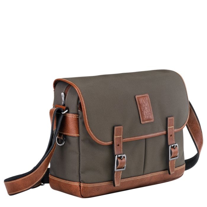 Brown Longchamp Boxford Men's Crossbody Bags | US-9021QRK