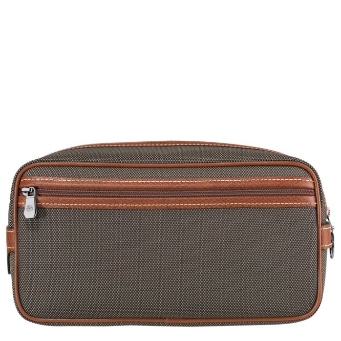 Brown Longchamp Boxford Men's Toiletry Bags | US-5213WHO