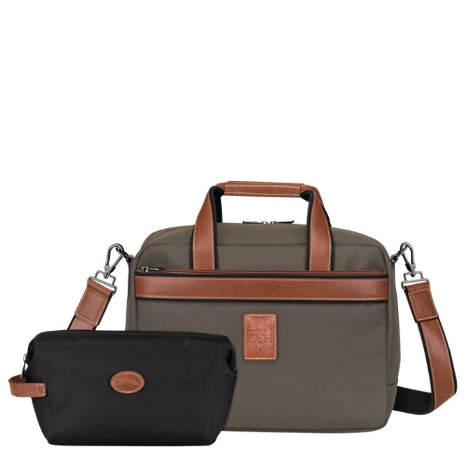 Brown Longchamp Boxford Men's Travel Bags | US-4681BXA