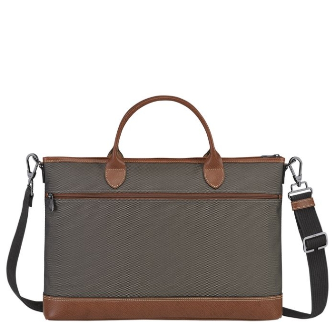 Brown Longchamp Boxford S Men's Document Holders | US-0142ODE