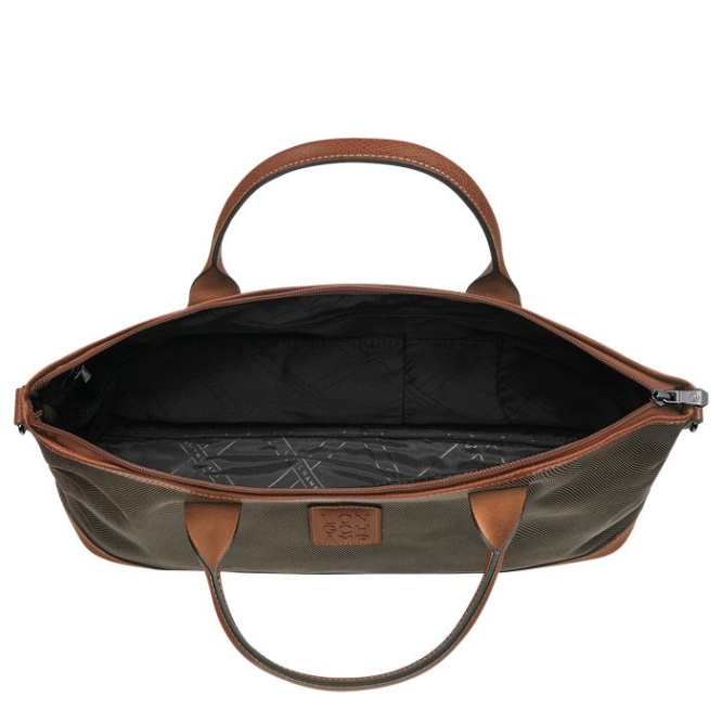 Brown Longchamp Boxford S Men's Document Holders | US-0142ODE