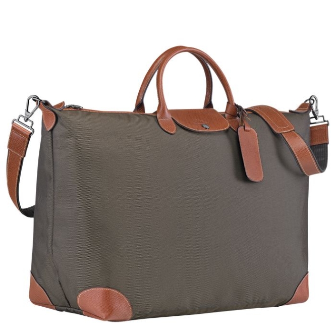 Brown Longchamp Boxford XL Men's Travel Bags | US-4932YDP