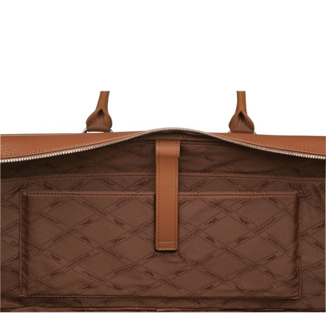 Brown Longchamp Le Foulonné L Men's Document Holders | US-2698FIB