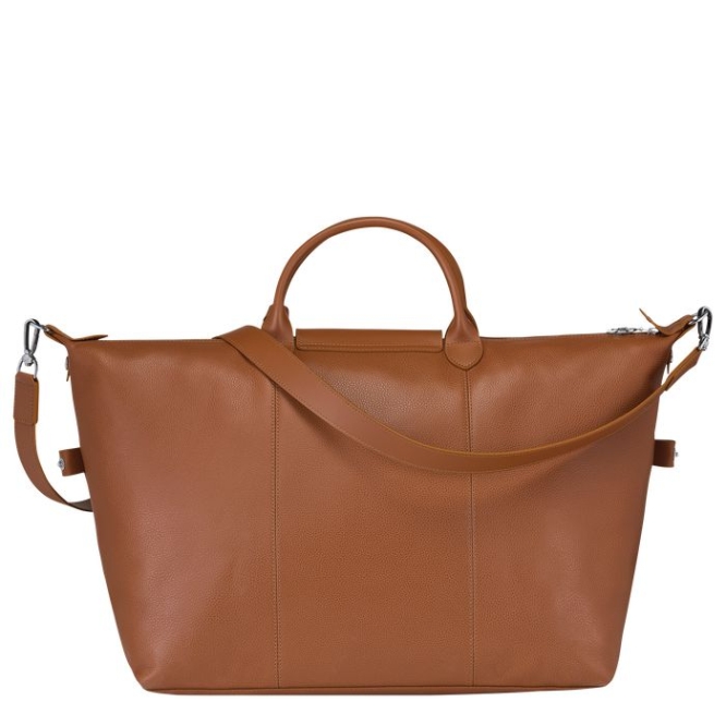 Brown Longchamp Le Foulonné L Men's Travel Bags | US-7349YDN