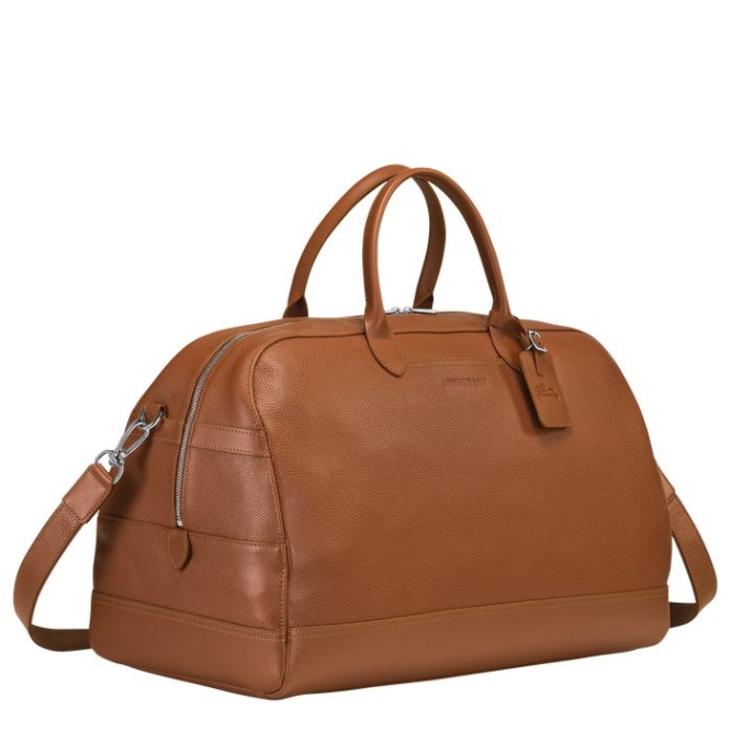 Brown Longchamp Le Foulonné L Men's Travel Bags | US-8392RQP