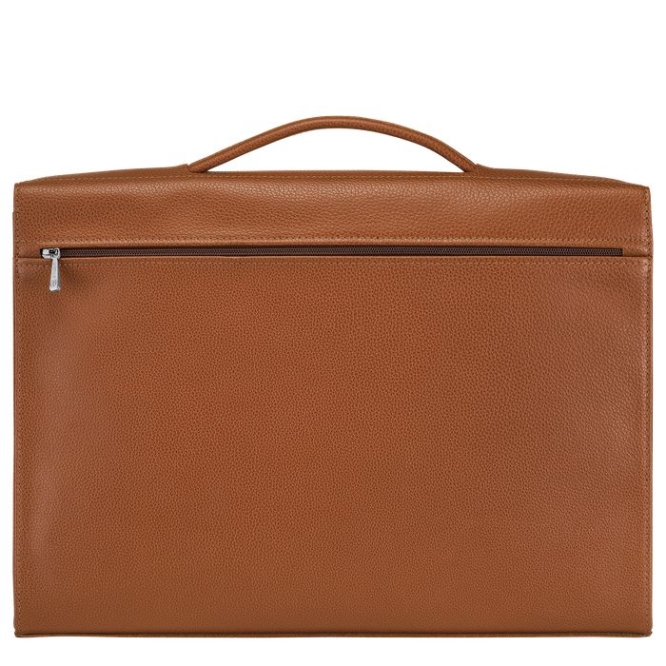 Brown Longchamp Le Foulonné M Men's Document Holders | US-4857FRK