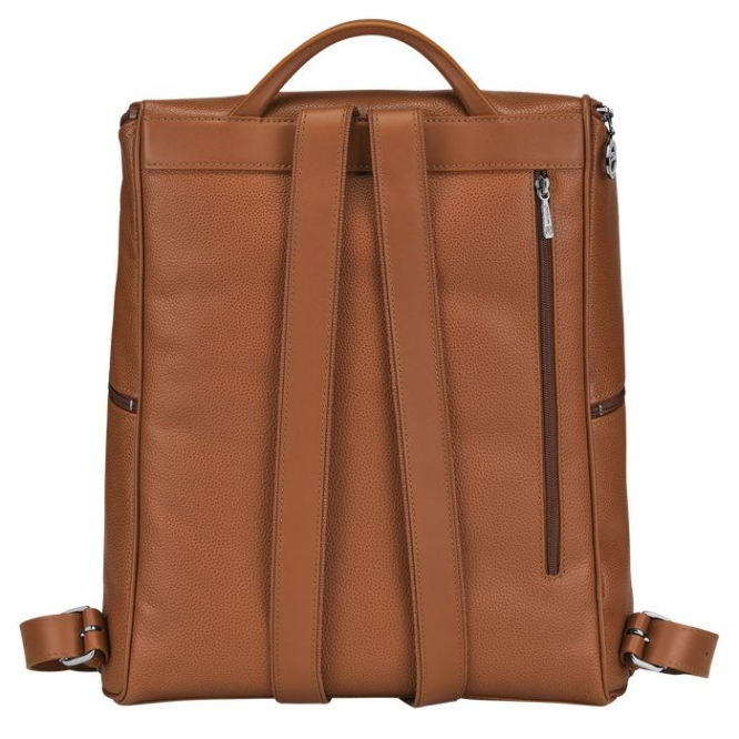 Brown Longchamp Le Foulonné Men's Backpacks | US-1845IRQ