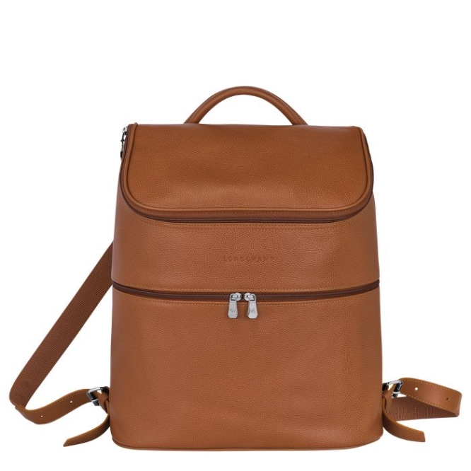 Brown Longchamp Le Foulonné Men\'s Backpacks | US-1845IRQ