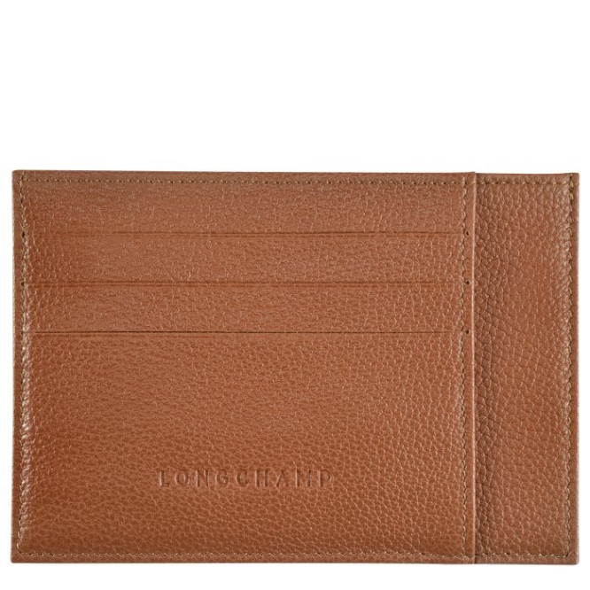 Brown Longchamp Le Foulonné Men\'s Cardholders & Coin Purses | US-6032TSM