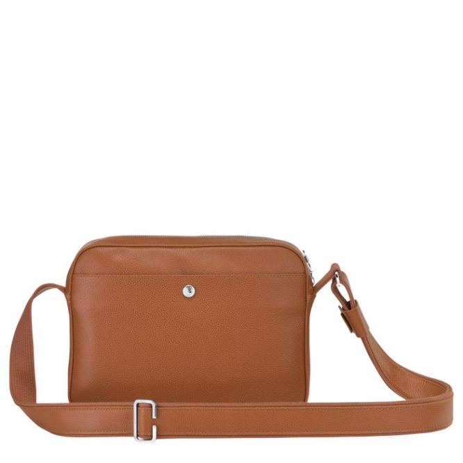 Brown Longchamp Le Foulonné Men's Crossbody Bags | US-5609CRD